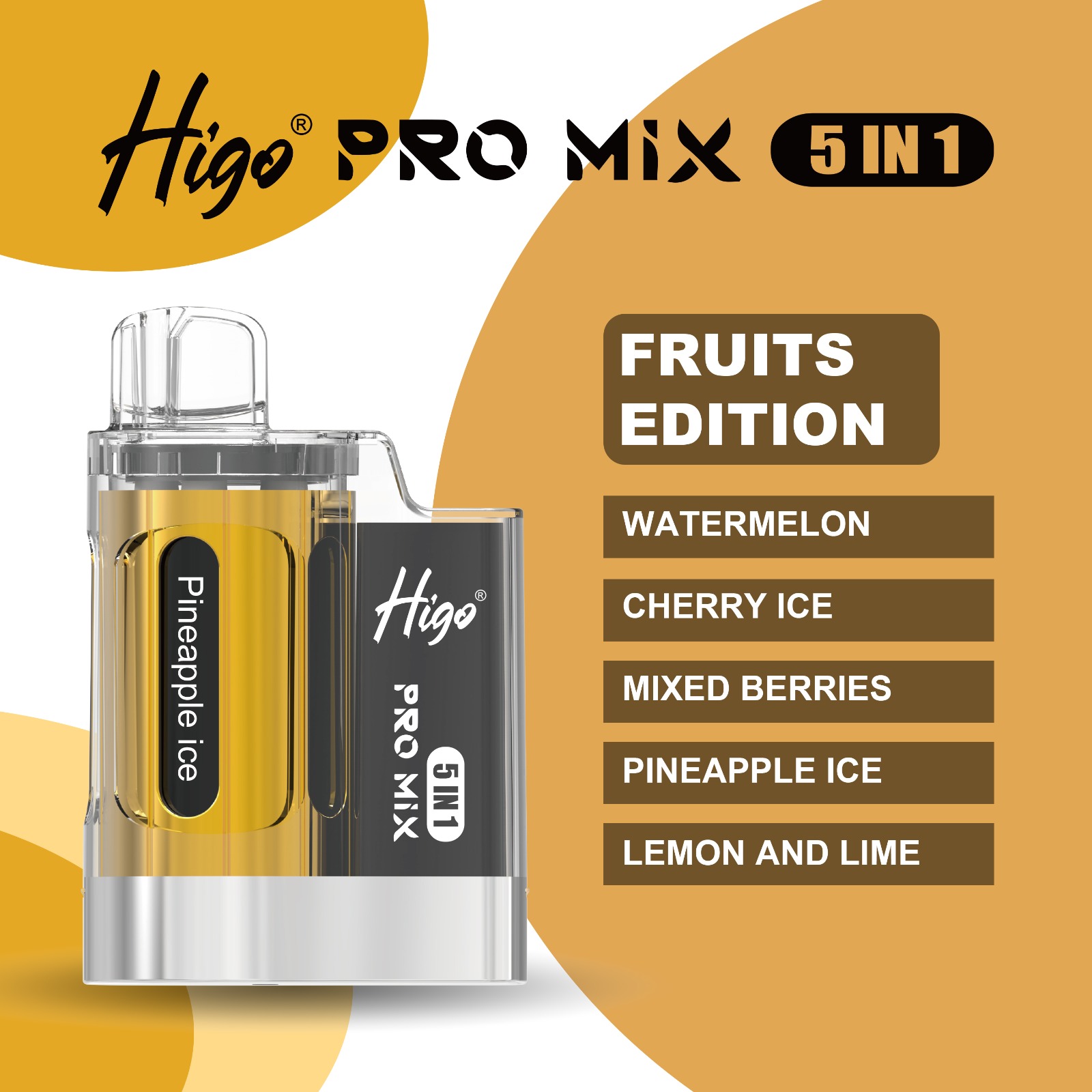Higo PRO MIX 5 IN 1 - FRUIT EDITION - 6000 PUFFS